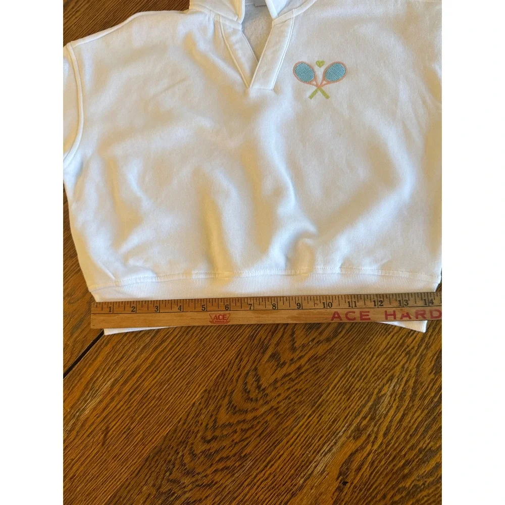 NWT Old Navy Girls Tennis Crop Sweatshirt Girls Size‎ 6-7